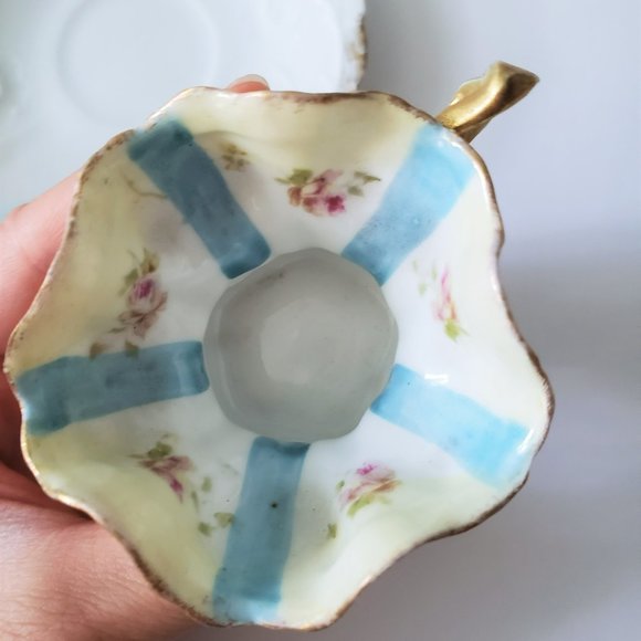 Rare Vintage Floral Shaped Hand Painted Espresso Cup - Picture 5 of 7